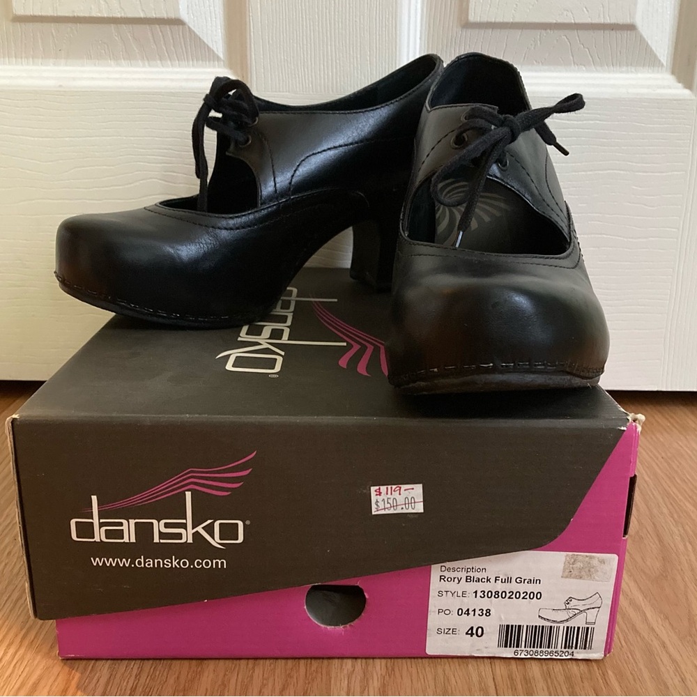 Dansko Rory Black Full Grain high heels Size 40 - Picture 2 of 10